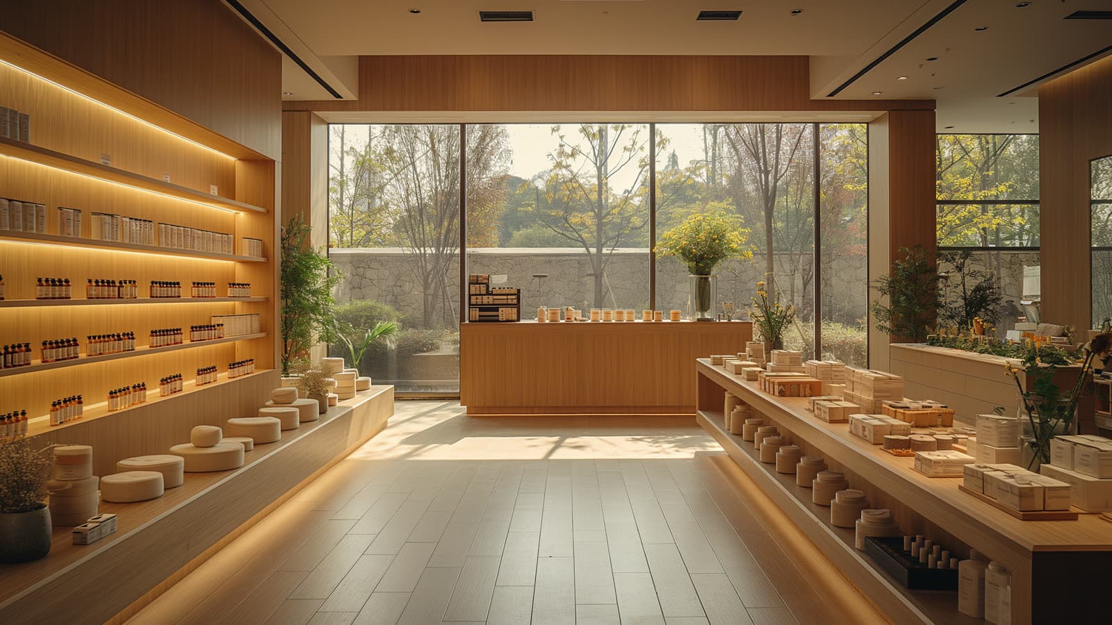 採用ブランドの店頭ディスプレイ